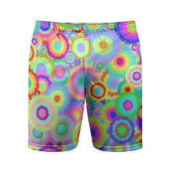 Шорты спортивные мужские Disco-Tie-Dye, цвет: 3D-принт