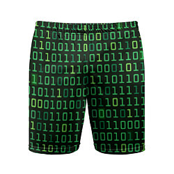 Шорты спортивные мужские Двоичный Код Binary Code, цвет: 3D-принт