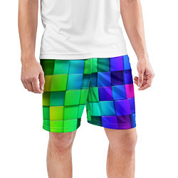 Шорты спортивные мужские Color geometrics pattern Vanguard, цвет: 3D-принт — фото 2