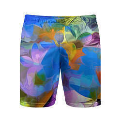Шорты спортивные мужские Цветочный узор Summer, цвет: 3D-принт