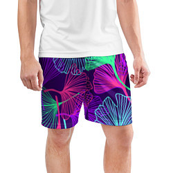 Шорты спортивные мужские Neon color pattern Fashion 2023, цвет: 3D-принт — фото 2