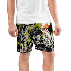 Шорты спортивные мужские Cyber pattern Skull Vanguard Fashion, цвет: 3D-принт — фото 2