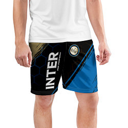 Шорты спортивные мужские INTER Pro Football Краска, цвет: 3D-принт — фото 2