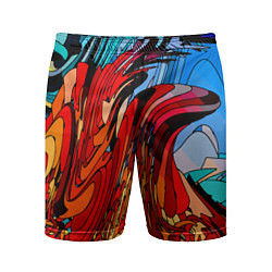 Мужские спортивные шорты Abstract color pattern Fashion 2022