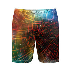 Шорты спортивные мужские Portal - Neon Space - туннель из энергетических па, цвет: 3D-принт
