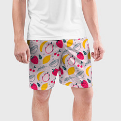 Шорты спортивные мужские Fruit Pattern, цвет: 3D-принт — фото 2