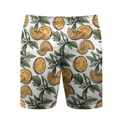 Мужские спортивные шорты Узор из тропических апельсинов