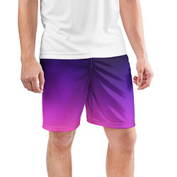 Шорты спортивные мужские Розовофиолетовый градиент, цвет: 3D-принт — фото 2