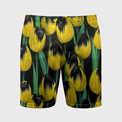 Мужские спортивные шорты Цветы Желтые Тюльпаны