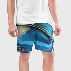 Шорты спортивные мужские Абстрактная объёмная композиция Abstract three-dim, цвет: 3D-принт — фото 2