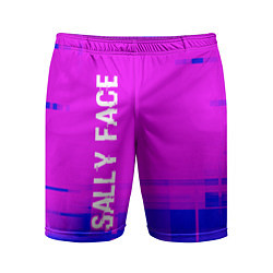 Мужские спортивные шорты Sally Face Glitch Text Effect