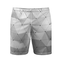 Шорты спортивные мужские Полигональный объёмный паттерн, цвет: 3D-принт
