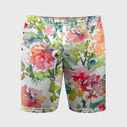 Мужские спортивные шорты Floral pattern Watercolour Summer