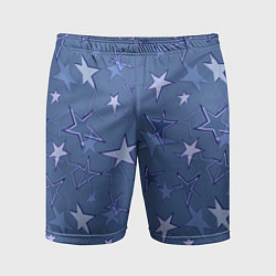 Мужские спортивные шорты Gray-Blue Star Pattern