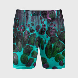 Мужские спортивные шорты Неоновый песок и камни - Голубой