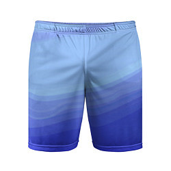 Шорты спортивные мужские Blue abstract pattern, цвет: 3D-принт