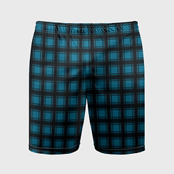 Мужские спортивные шорты Black and blue plaid