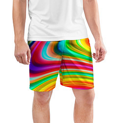 Шорты спортивные мужские Rainbow colors, цвет: 3D-принт — фото 2