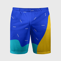 Мужские спортивные шорты Кляксы - абстракция