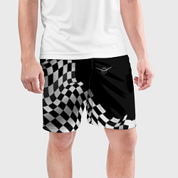Шорты спортивные мужские UAZ racing flag, цвет: 3D-принт — фото 2