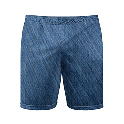 Шорты спортивные мужские Деним - джинсовая ткань текстура, цвет: 3D-принт