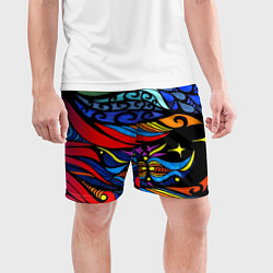 Шорты спортивные мужские Психоделический фон, цвет: 3D-принт — фото 2