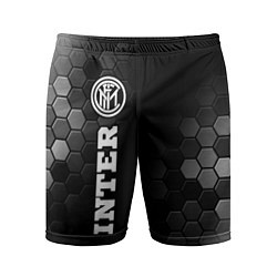 Мужские спортивные шорты Inter sport на темном фоне: по-вертикали