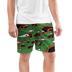 Шорты спортивные мужские Пепе лягушка, цвет: 3D-принт — фото 2