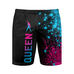 Мужские спортивные шорты Queen - neon gradient: по-вертикали