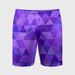 Шорты спортивные мужские Фиолетовые фигуры, цвет: 3D-принт