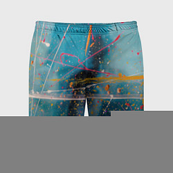 Шорты спортивные мужские Абстрактный голубой фон, тени и краски, цвет: 3D-принт