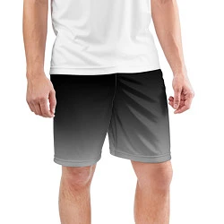 Шорты спортивные мужские Серый градиент, цвет: 3D-принт — фото 2