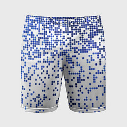Шорты спортивные мужские Пиксельный минималистический паттерн, цвет: 3D-принт
