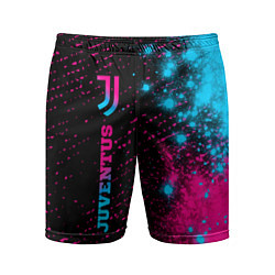 Мужские спортивные шорты Juventus - neon gradient: по-вертикали