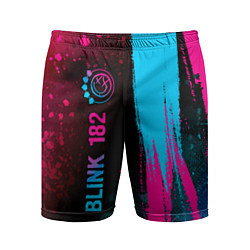 Шорты спортивные мужские Blink 182 - neon gradient: по-вертикали, цвет: 3D-принт