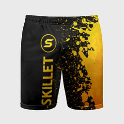 Мужские спортивные шорты Skillet - gold gradient: по-вертикали