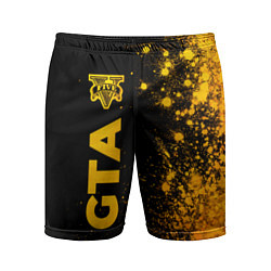 Мужские спортивные шорты GTA - gold gradient: по-вертикали