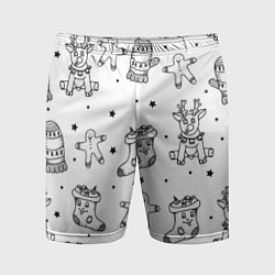 Шорты спортивные мужские Варежки и носочки, цвет: 3D-принт