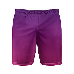Шорты спортивные мужские Фиолетово малиновый градиент, цвет: 3D-принт