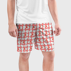 Шорты спортивные мужские Паттерн с котами, цвет: 3D-принт — фото 2