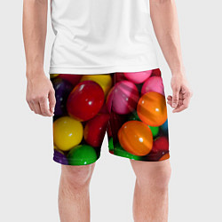 Шорты спортивные мужские Конфеты ассорти, цвет: 3D-принт — фото 2