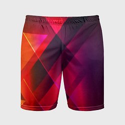 Мужские спортивные шорты Кубические грани абстракции