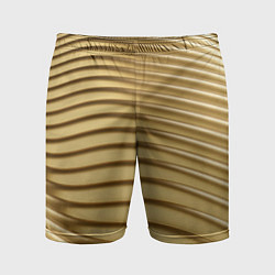 Мужские спортивные шорты Золотой волнистый фон