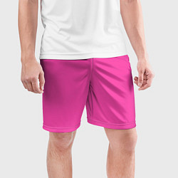Шорты спортивные мужские Кислотный розовый, цвет: 3D-принт — фото 2