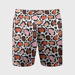 Мужские спортивные шорты Бесконечные цветные пятна леопарда