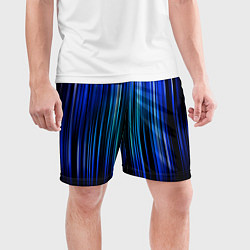 Шорты спортивные мужские Neon line stripes, цвет: 3D-принт — фото 2