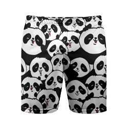 Шорты спортивные мужские Весёлые панды, цвет: 3D-принт
