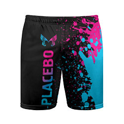 Мужские спортивные шорты Placebo - neon gradient: по-вертикали