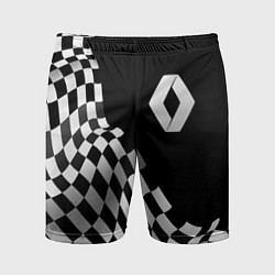 Шорты спортивные мужские Renault racing flag, цвет: 3D-принт