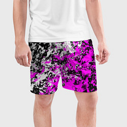 Шорты спортивные мужские Белая и розовая краска, цвет: 3D-принт — фото 2
